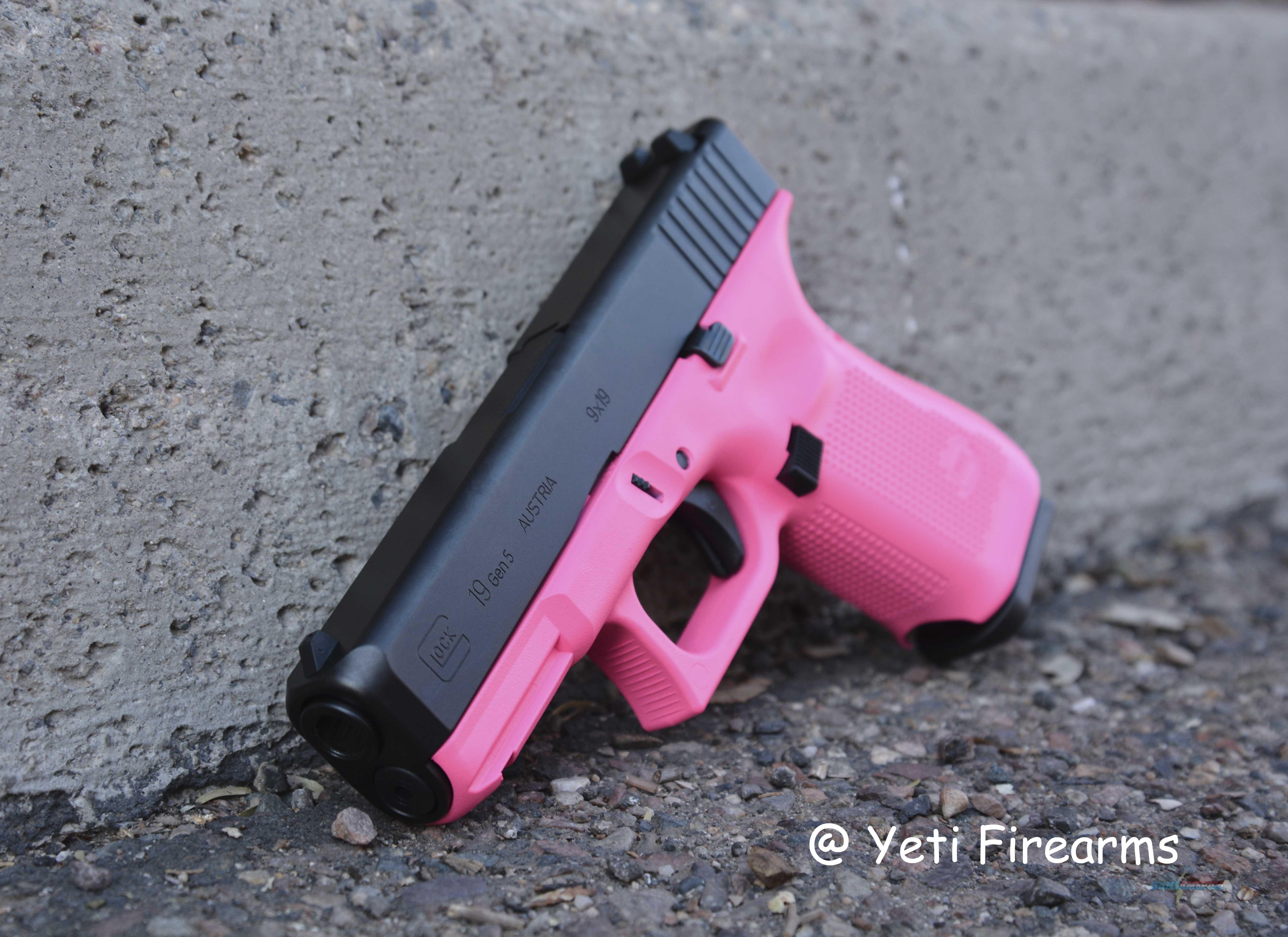 Glock 19 Gen 5 9mm Hot Pink Frame No CC Fee G5 for sale