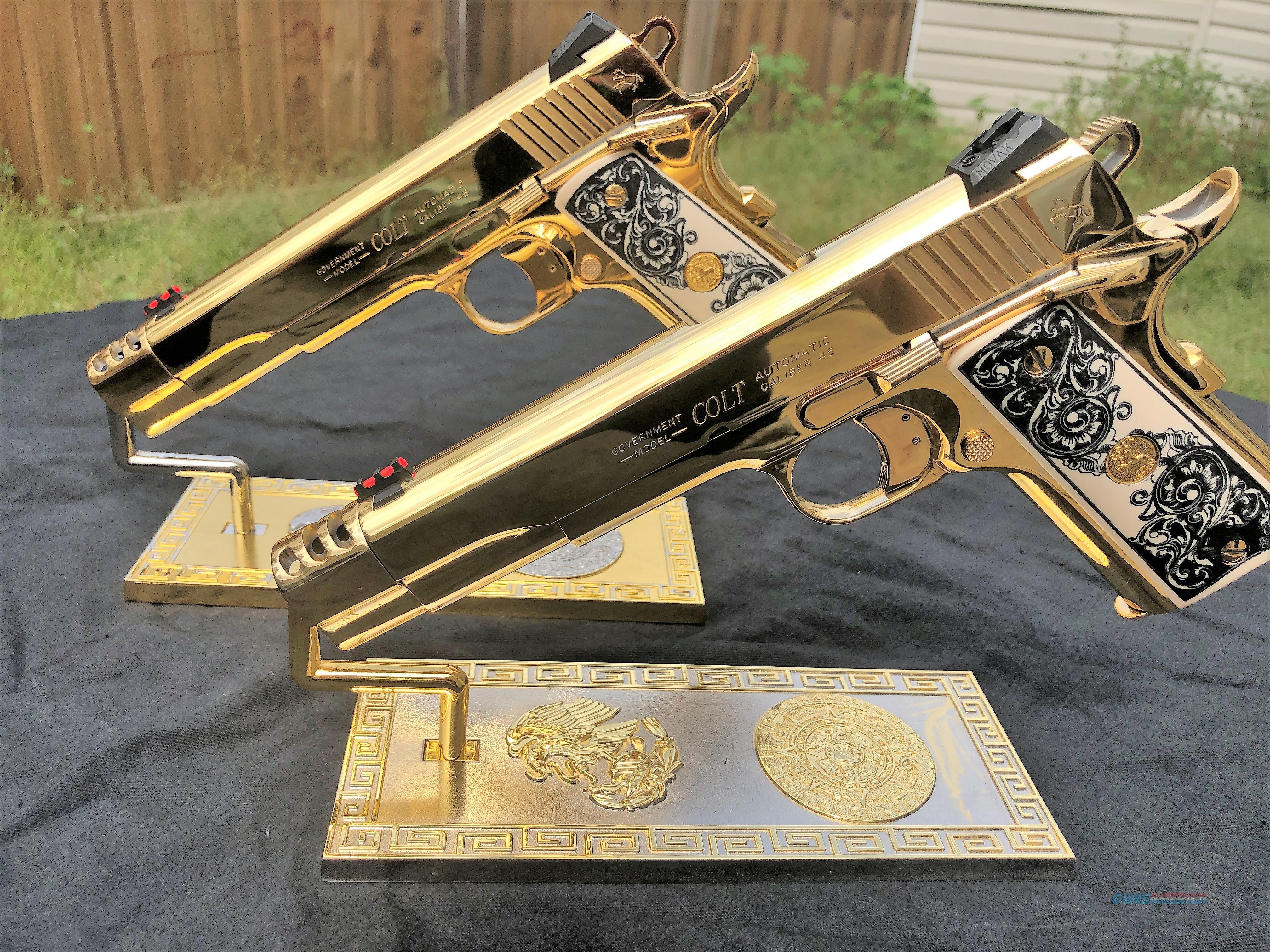 .45 calibre revolver gold