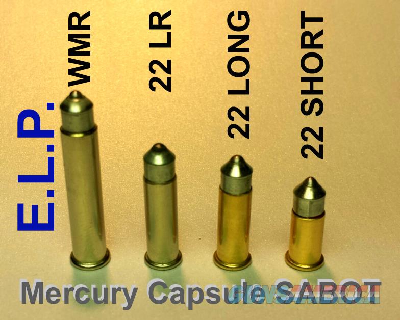 Ten 22 WMR w/ELP 18gr Mercury Sabot Projectile for sale