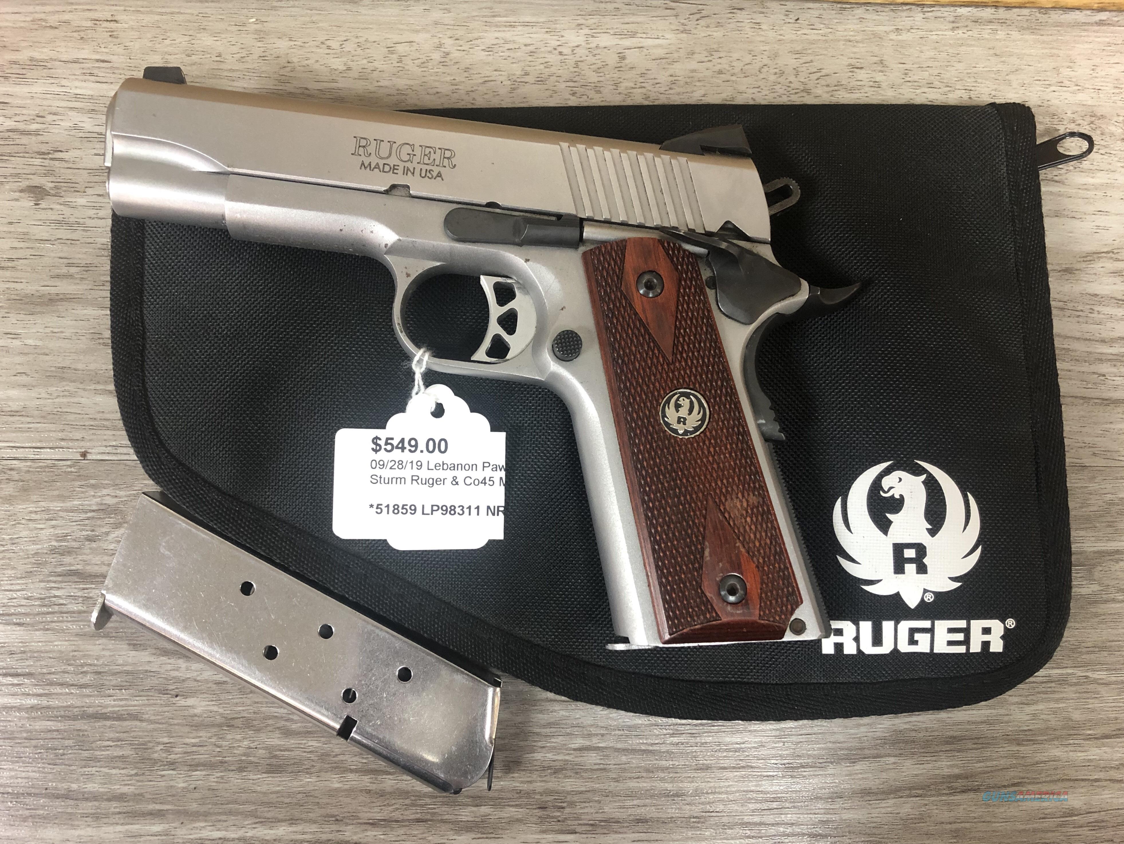 Sturm Ruger & Co Pistol For Sale