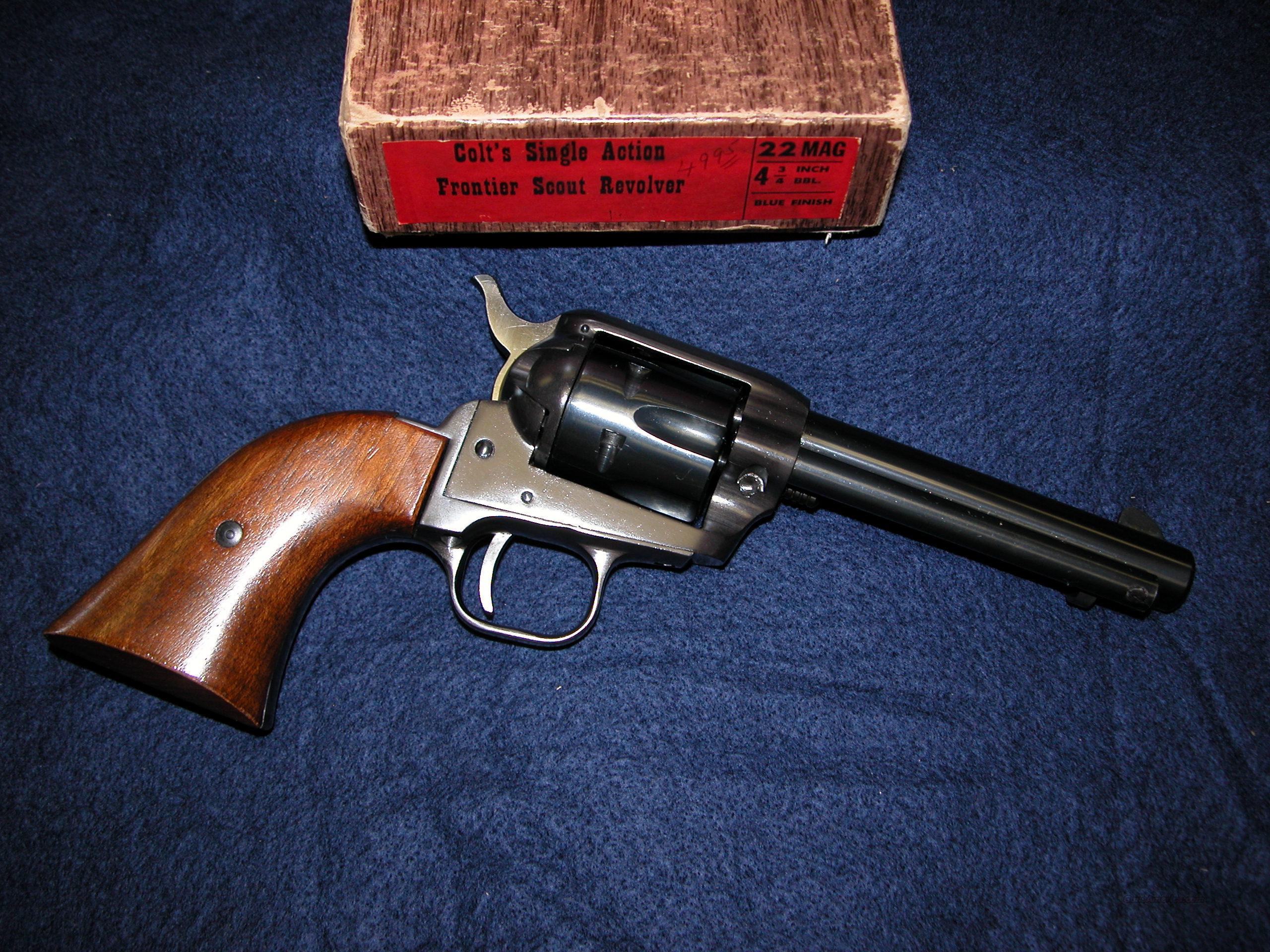 Colt Single Action 22lr Frontier Scout Revolver For Sale - Bank2home.com