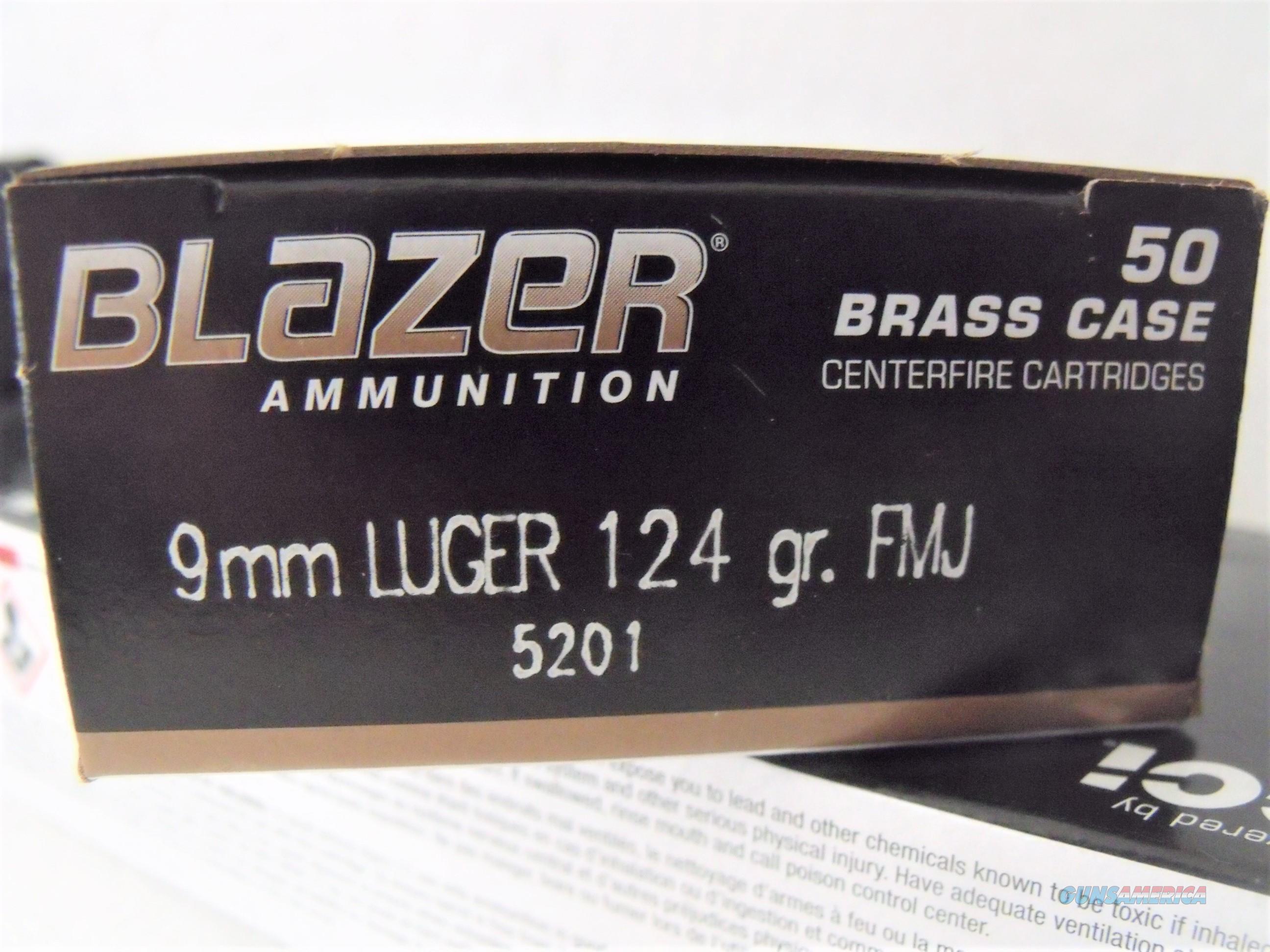 Cci Blazer 9mm 124gr Fmj Brass 50 R For Sale At