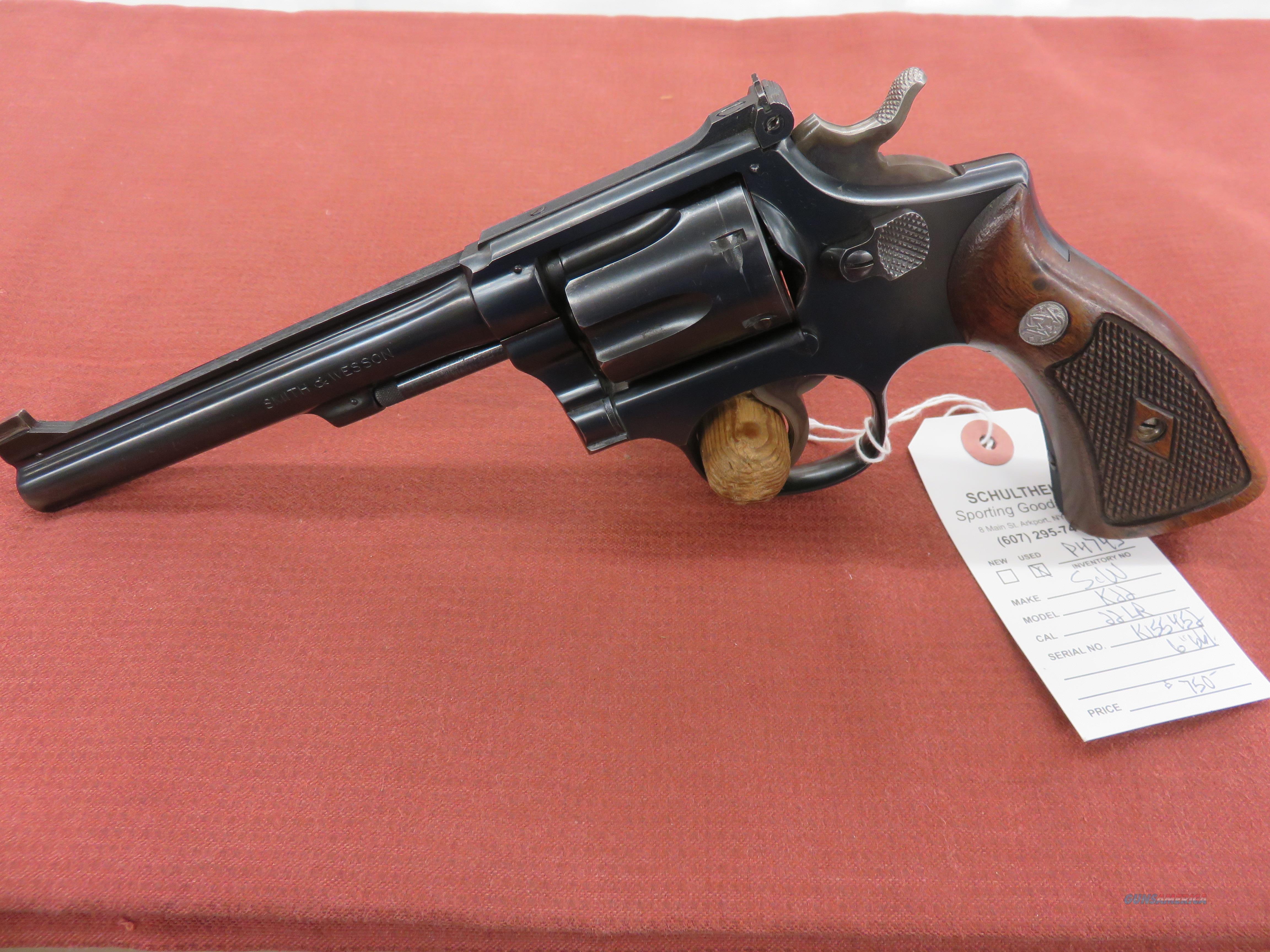smith and wesson 6 shot k frame 22 calibre revolver