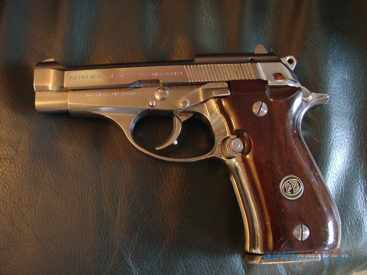 Beretta Model 84BB , 380 auto,nickel,wood grips... for sale