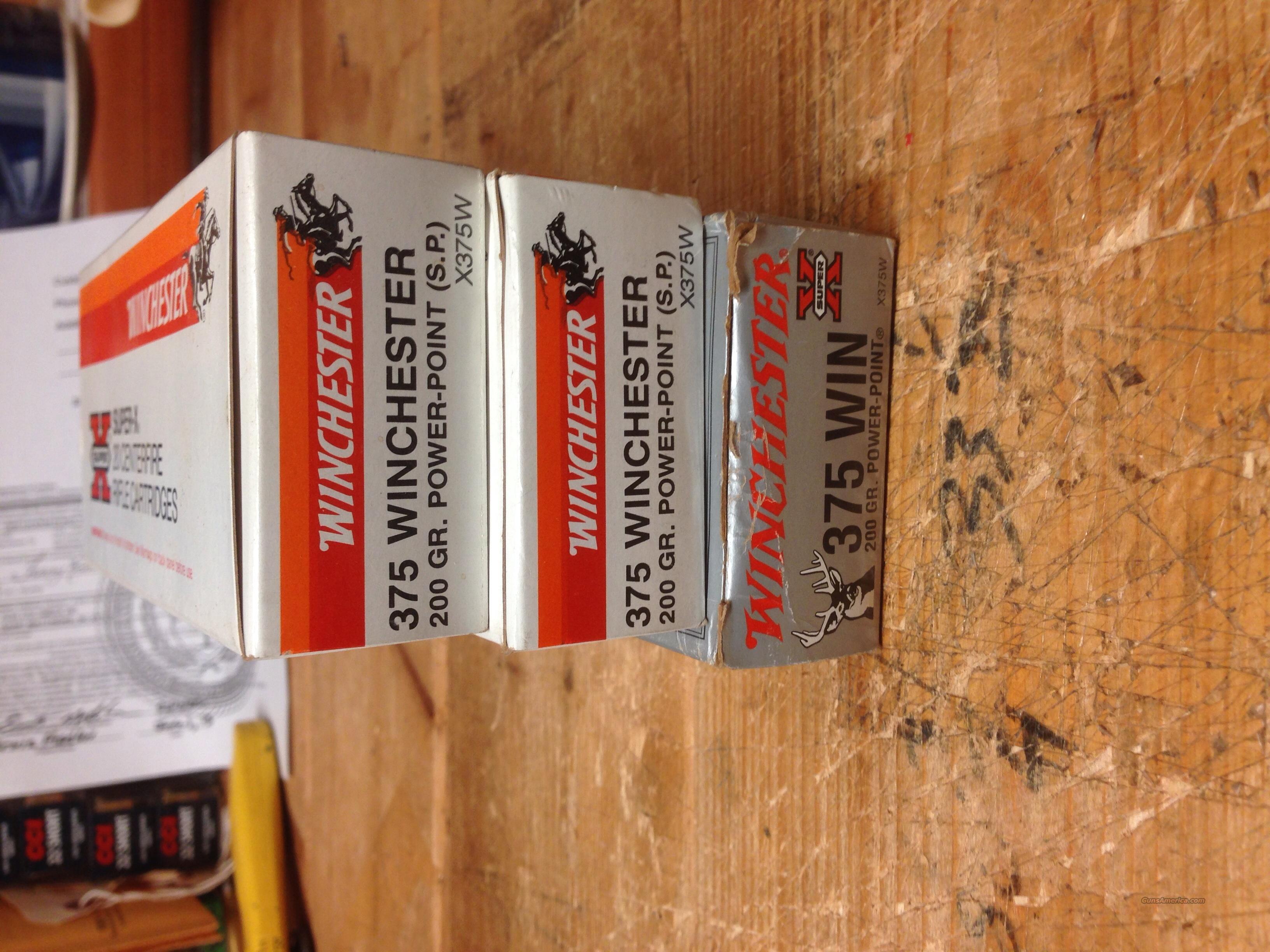 Winchester 375 Ammo 200 grain for sale