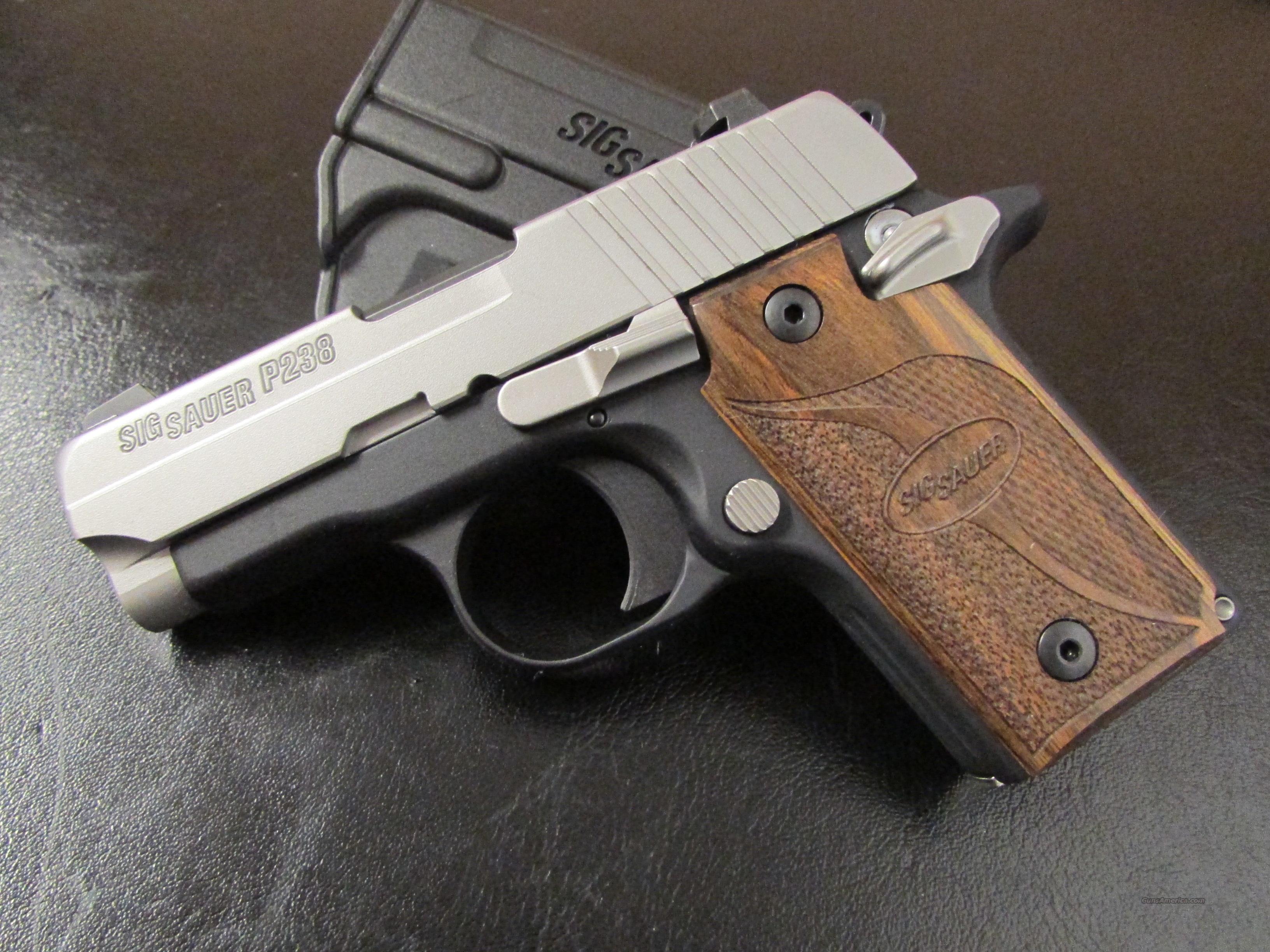 Sig Sauer P238 SAS Bi-Tone Wood Grips .380 ACP/... for sale