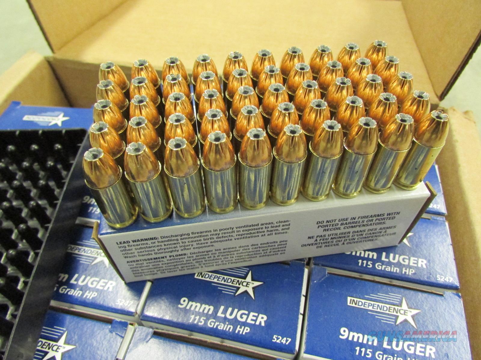 1000 Rounds Cci Independence 115 Gr Hp 9mm Luge For Sale