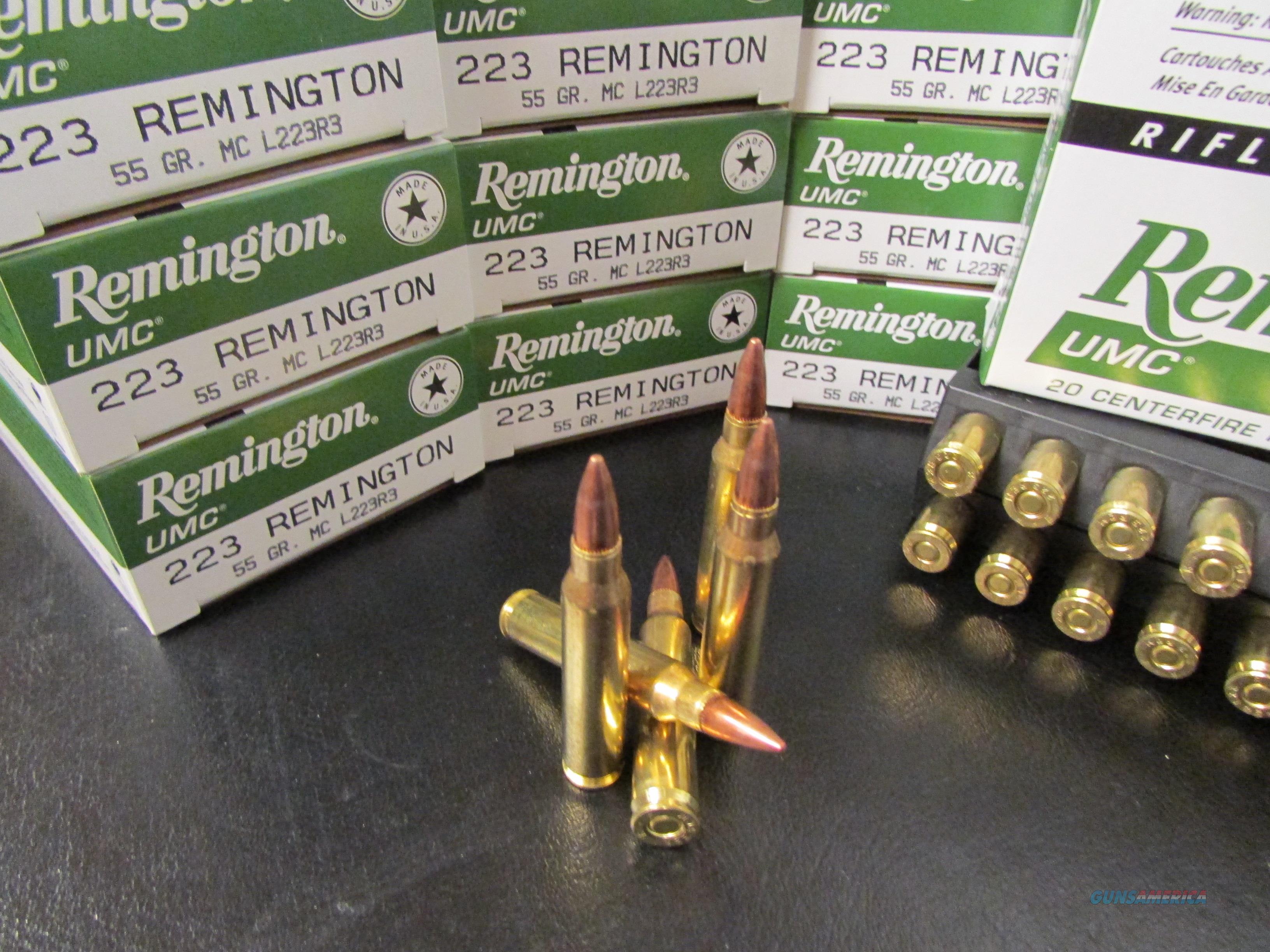 200 Rounds Remingtonumc 223 Rem 55 Gr Fmj L22 For Sale 