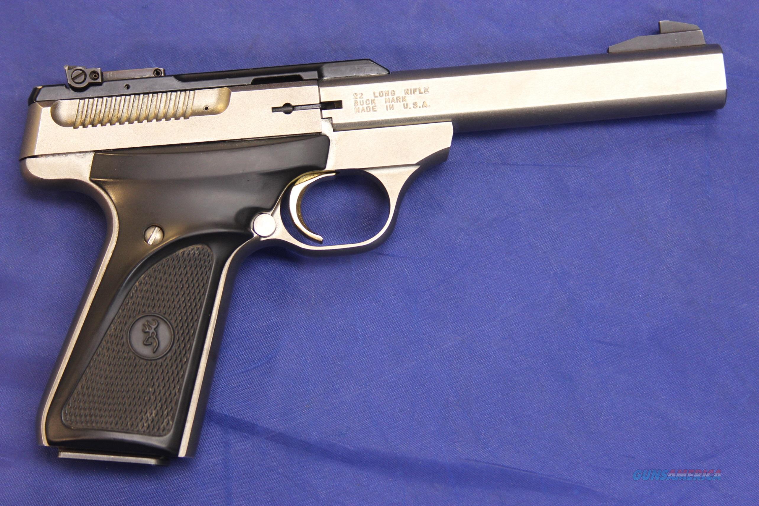 BROWNING BUCKMARK NICKEL .22 LR 5.5" w/ 2 MAGS for sale