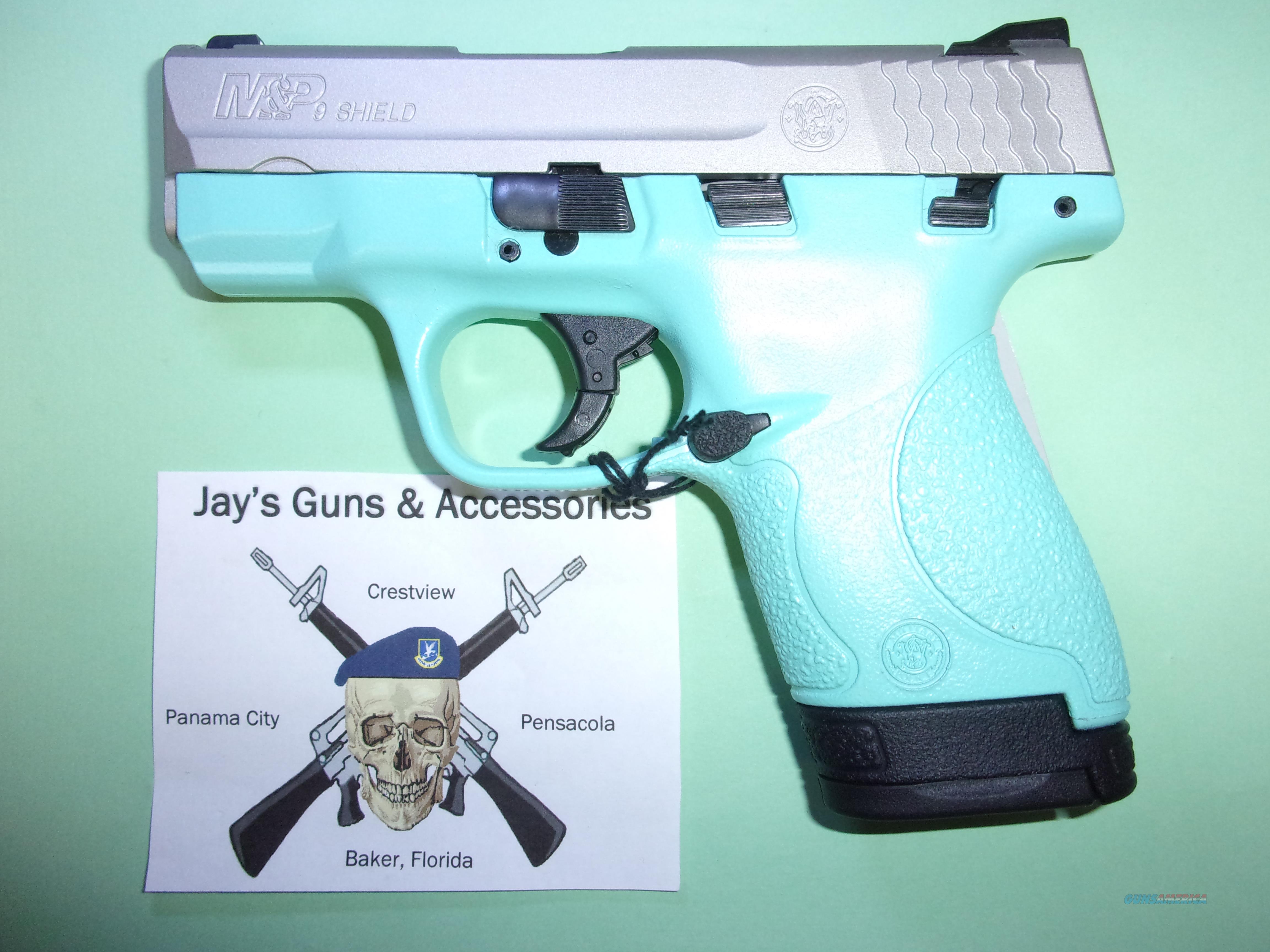 Smith & Wesson M&P 9 Shield w/Teal Frame for sale