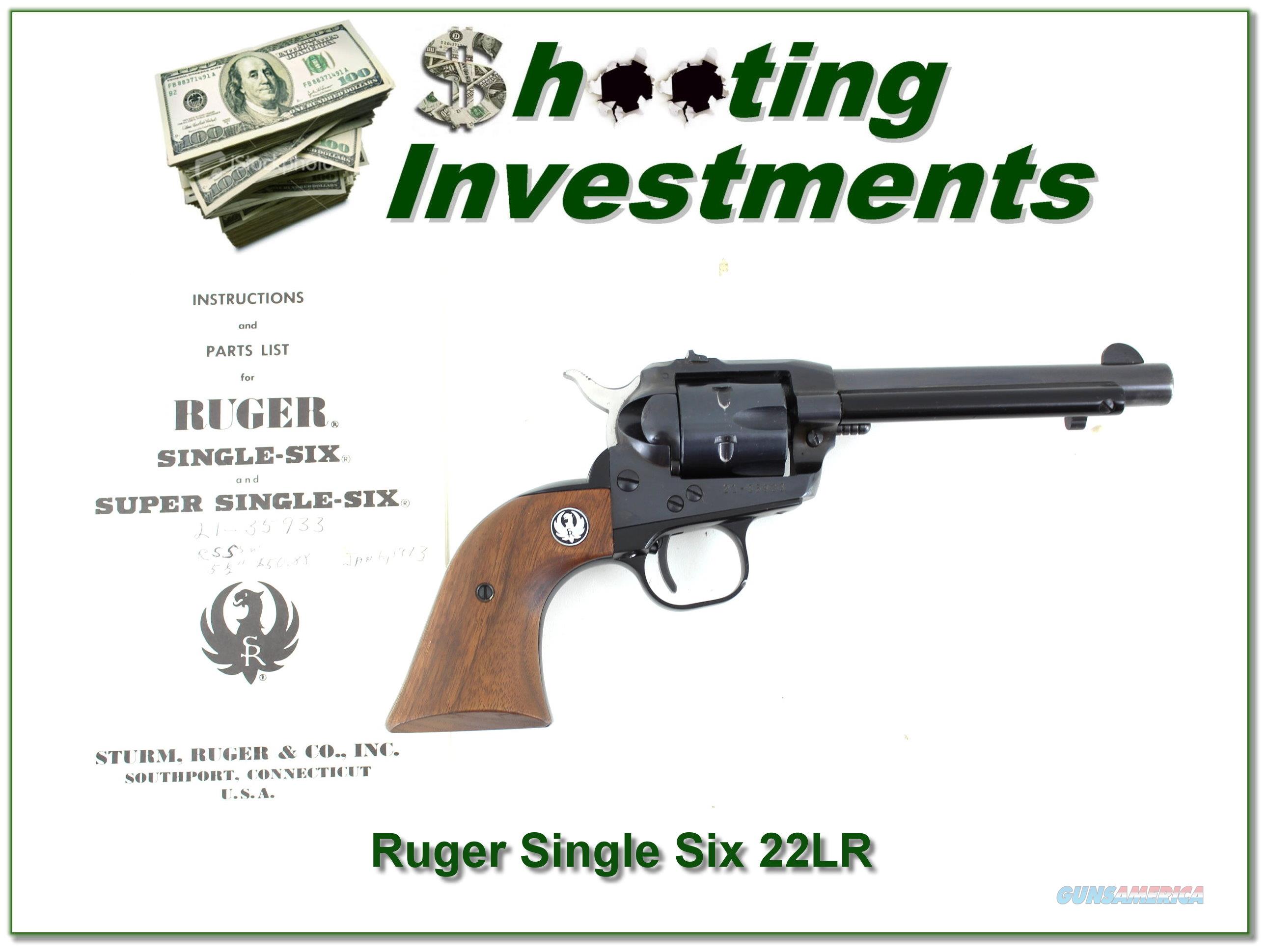 ruger single six 3 screw 22 lr serial numbers