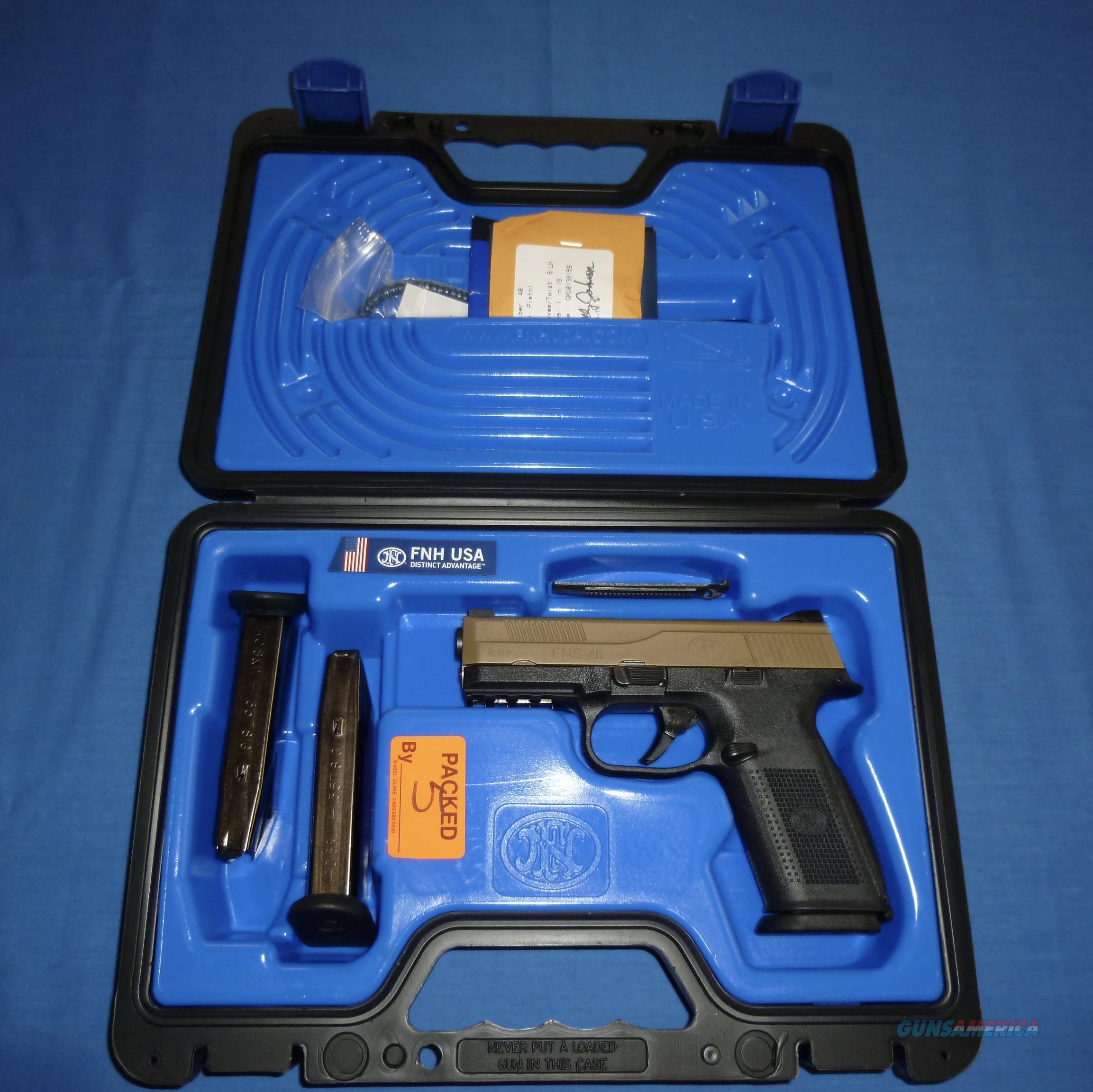 FNH-USA FNS-40 40 CALIBER PISTOL W/FLAT DARK EA... for sale